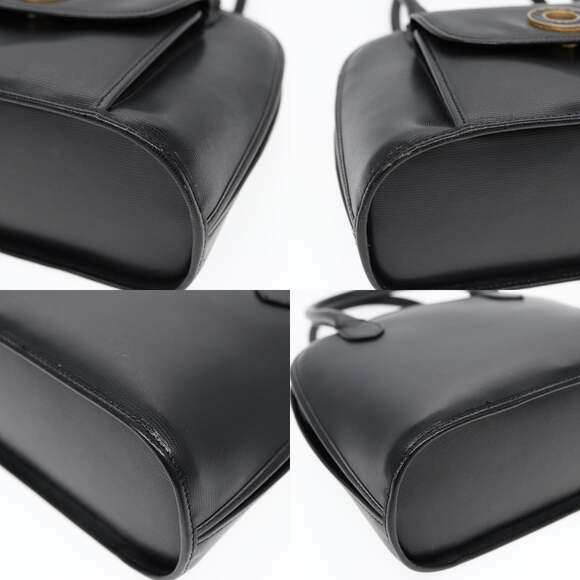 CELINE Hand Bag Leather Black Gold - Picture 10 of 13